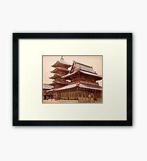 Shitennoji buddhist temple, Osaka, Japan Framed Print