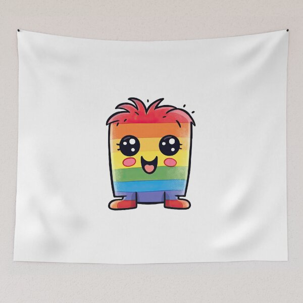 Item preview, Cute LGBTQ Mascot in Rainbow colors designed and sold by NBazilenco.
