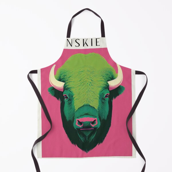 Item preview, Gdansk Zoo Retro Poster Bison Portrait Colorful Americana designed and sold by PinkNomad.