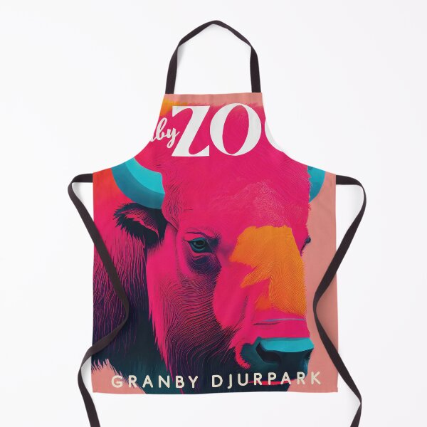 Item preview, Granby Zoo Retro Bison Portrait Poster Pink Orange designed and sold by PinkNomad.