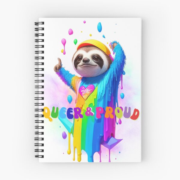 Item preview, Queer & Proud Pride Sloth, LGBTQIA+ designed and sold by ShopULove.