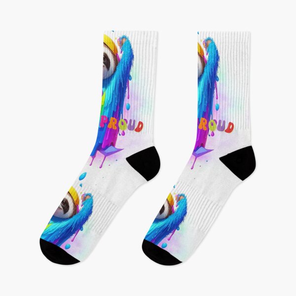Item preview, Queer & Proud Pride Sloth, LGBTQIA+ designed and sold by ShopULove.