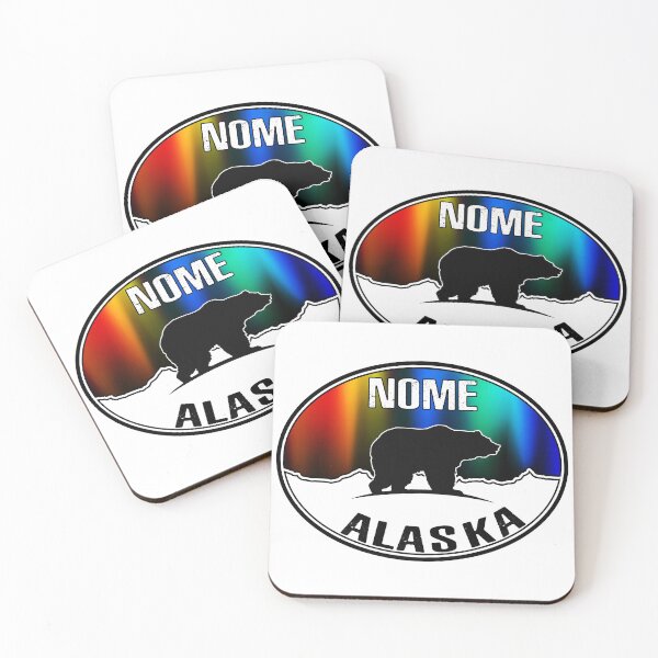 Item preview, Nome Alaska Northern Lights Bear Gold Bearing Sea Midnight Sun AK designed and sold by DESTINATIONS DECAL DOS.