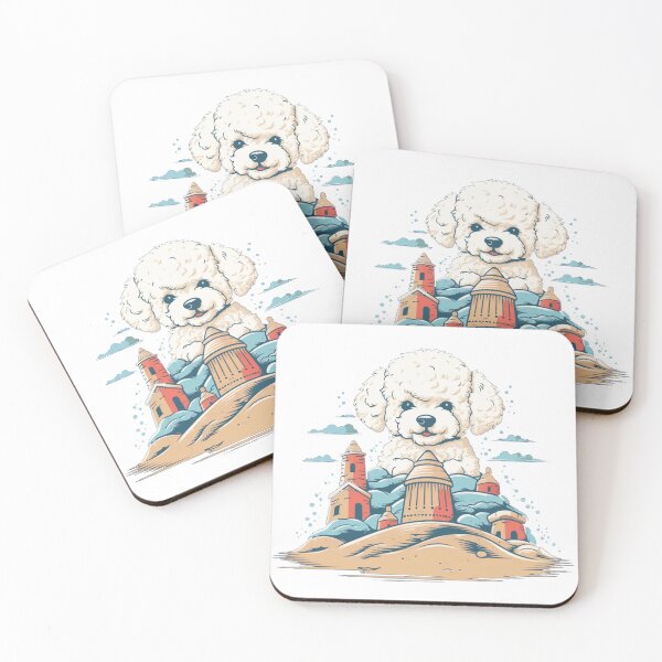 Item preview, Canine Castles - Bichon Frise designed and sold by HitsTheWaves.