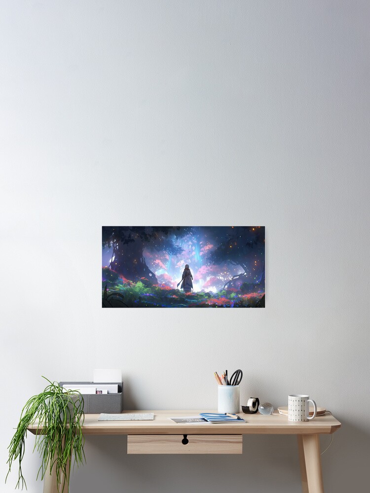 Thumbnail 1 of 3, Poster, Ethereal Wanderlust: An Elder's Journey in the Enchanted Grove designed and sold by CasualCommander.