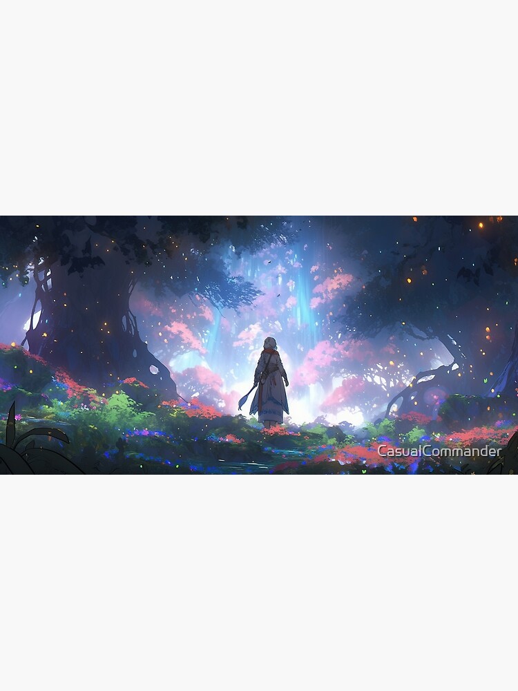 Thumbnail 2 of 2, Greeting Card, Ethereal Wanderlust: An Elder's Journey in the Enchanted Grove designed and sold by CasualCommander.