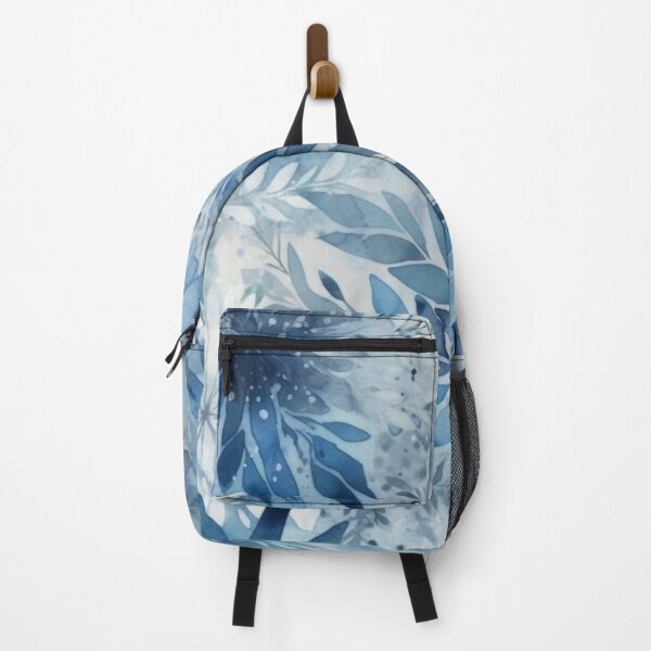 Item preview, Frozen Whisper var. 2: Icy Blue and White Abstract Floral Pattern in a Winter Freeze designed and sold by stateofhuman.