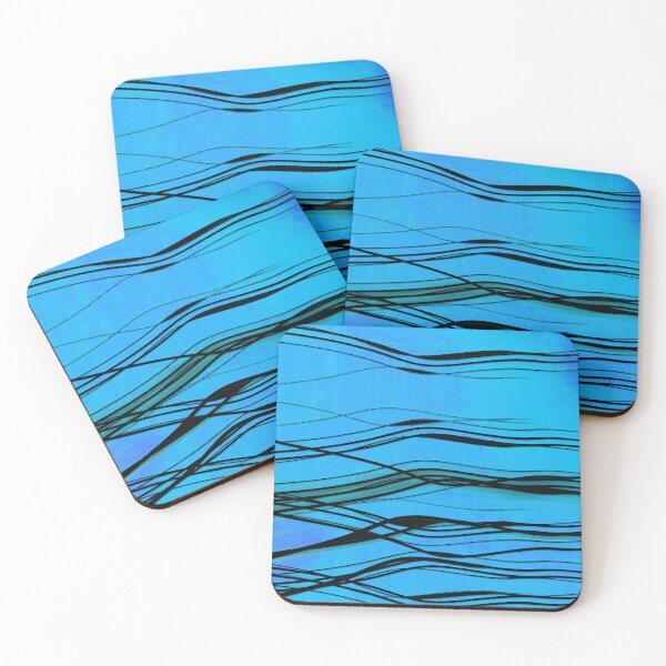 Item preview, Blue Life Lines Contemporary Abstract Art designed and sold by Sharon Cummings Art.