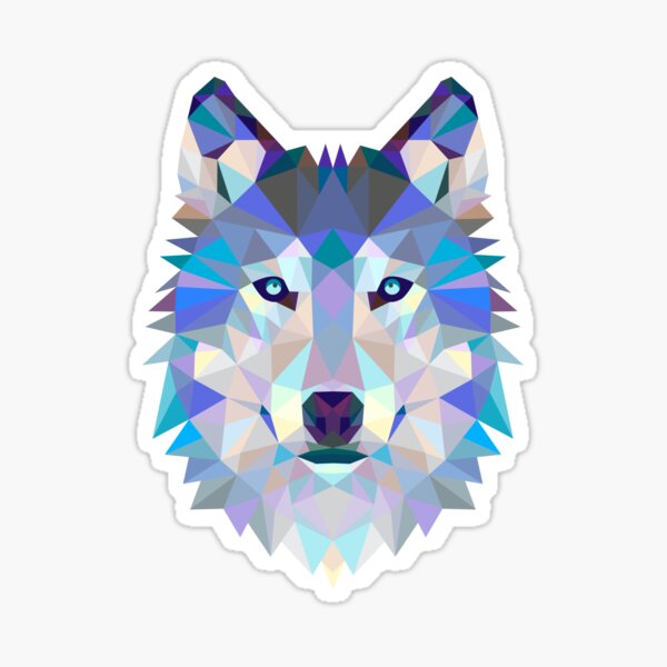 Wolf Polygon Graphic Sticker