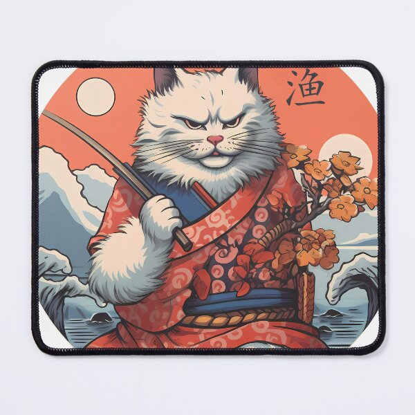 Item preview, Japanese Fisherman Cats in Ukiyo-e Art: A Whimsical Delight designed and sold by WFTan.