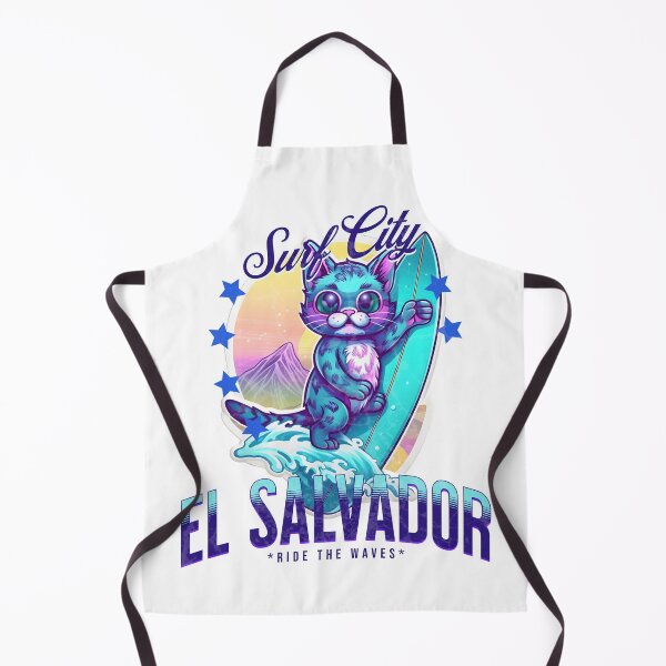 Item preview, Surf City, El Salvador C.A.- Cat Surfing in the Ocean designed and sold by PatriciaReyes.