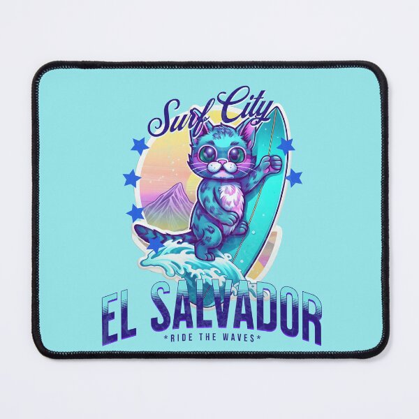 Item preview, Surf City, El Salvador C.A.- Cat Surfing in the Ocean designed and sold by PatriciaReyes.