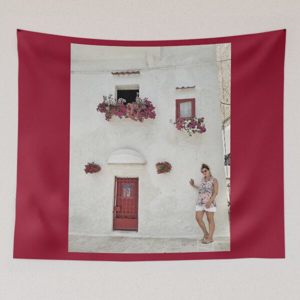 Item preview, Blossoming Beauty on a White House in Monopoli designed and sold by EpicVistas.
