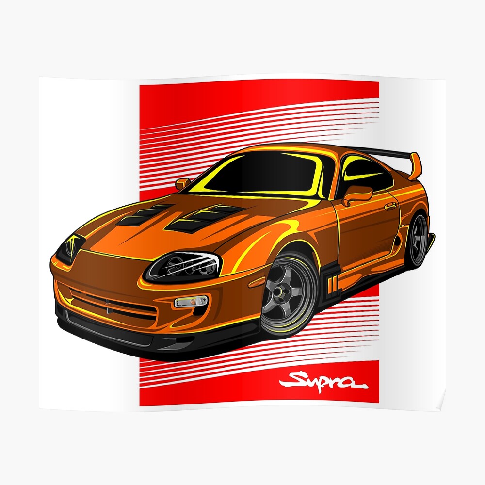 "Toyota Supra Metalic" Poster by igenidz Redbubble