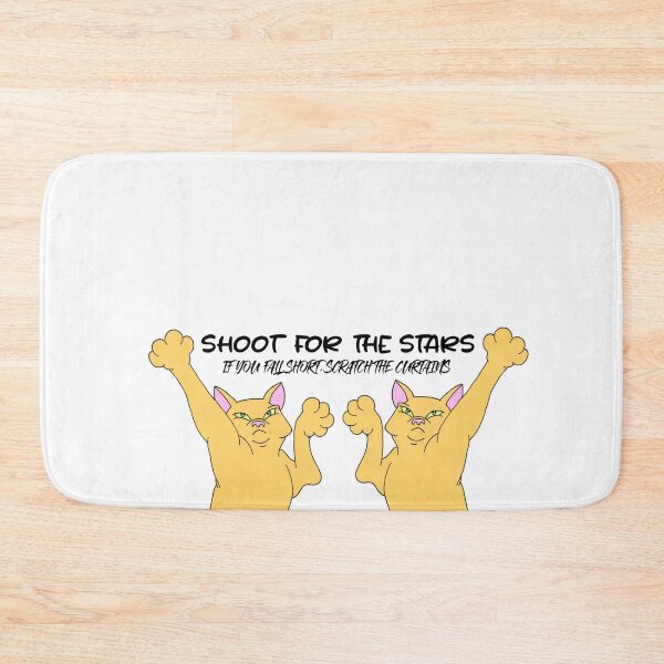 Item preview, Shoot For the Stars (if you fall short scratch the curtains) kitties cats designed and sold by BlazeBelushi.
