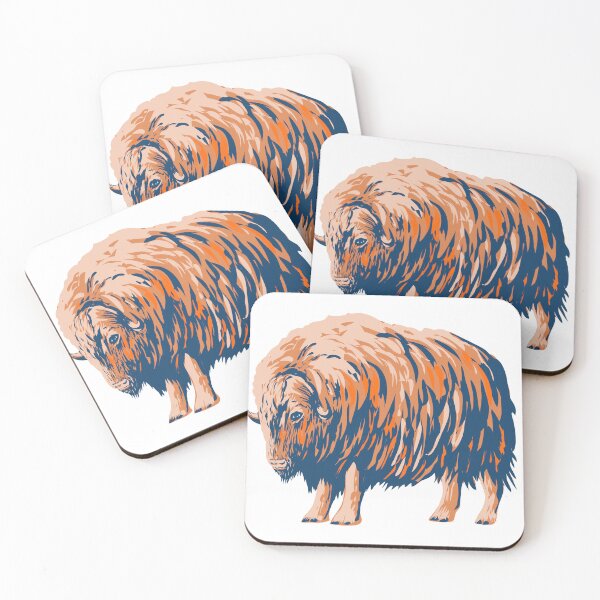 Item preview, Muskox Musk Ox or Musk-Ox Side View WPA Art designed and sold by patrimonio.