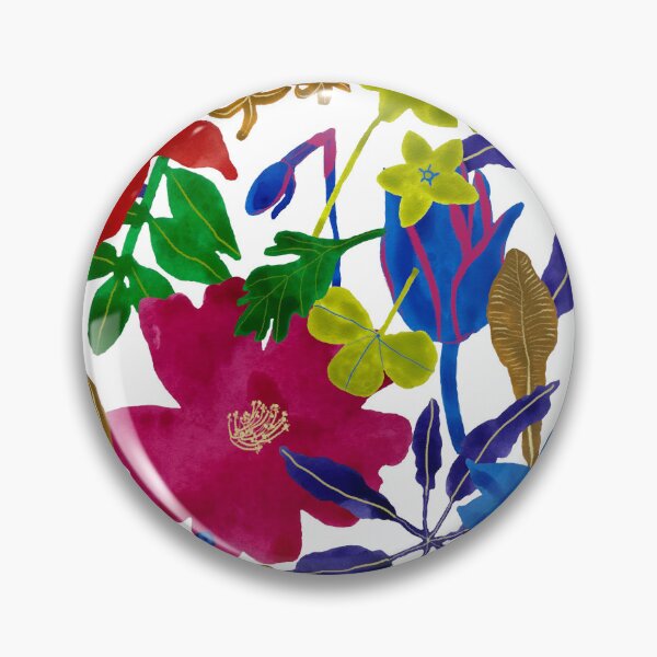 Item preview, Simple gouache flowers. Hand painted flowers and leaves designed and sold by HannaShvaikova.