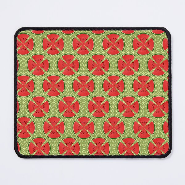 Item preview, Watermelon Poppy Pattern on Green designed and sold by MerryMakewell.