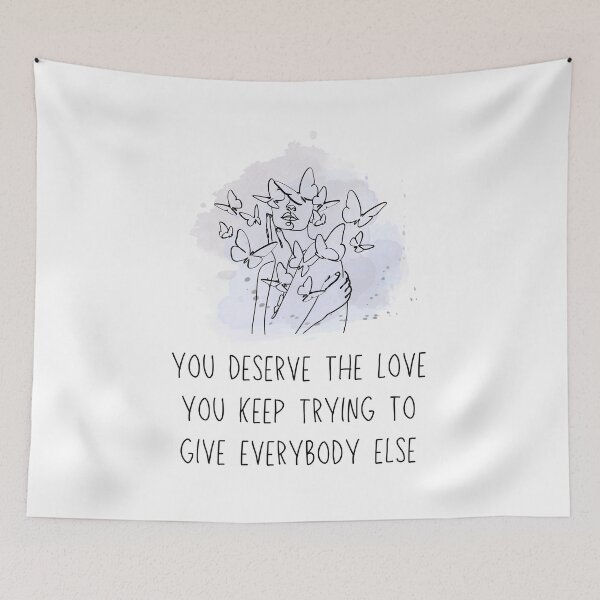 Item preview, You Deserve Love Mental Health Awareness Butterflies designed and sold by RueBennet.