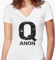 QAnon Freedom Movement Women's Fitted V-Neck T-Shirt