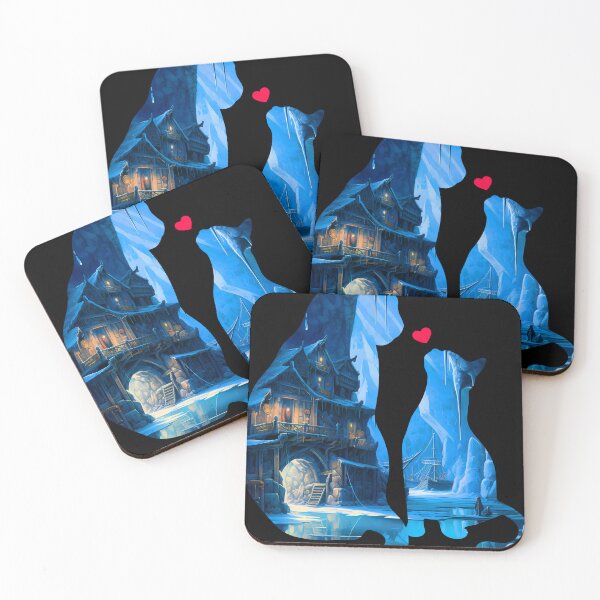Item preview, Beloved Cat Shadows: A Digital Art Depicting a Cold World and a Warm Home designed and sold by WFTan.