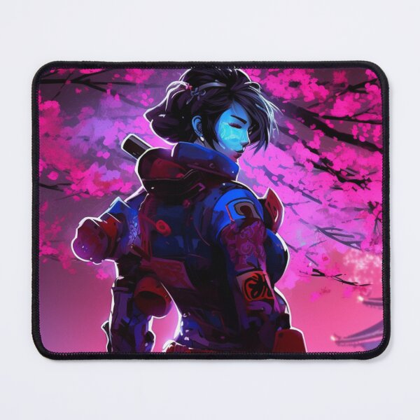 Item preview, Sakura Female Cyberpunk Samurai Cherry Blossoms designed and sold by Nightarcade.