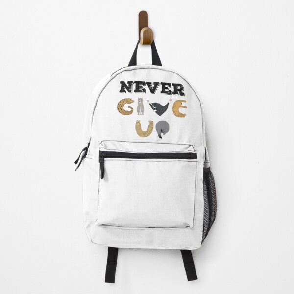 Item preview, Never Give Up Cat Slogan designed and sold by hacergumus.