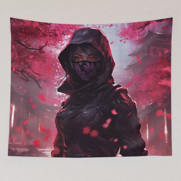 Item preview, Sakura Female Cyberpunk Assassin Cherry Blossoms designed and sold by Nightarcade.