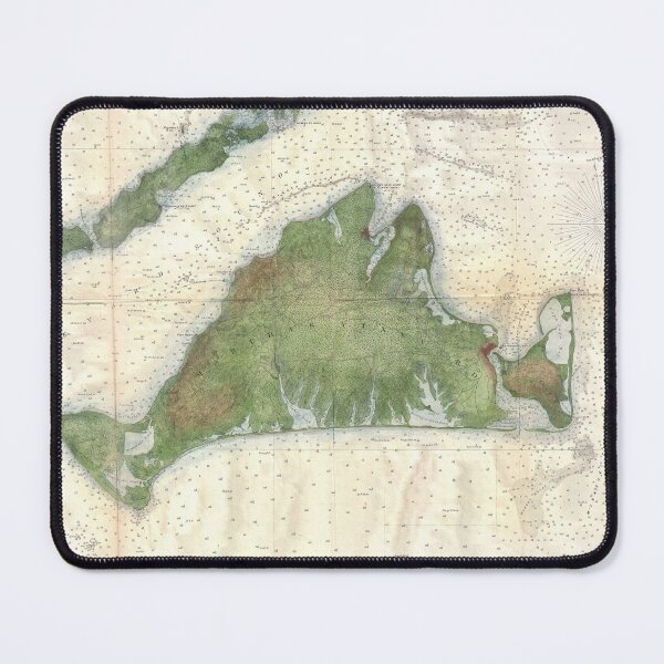 Item preview, Vintage Marthas Vineyard Map (1860) designed and sold by BravuraMedia.