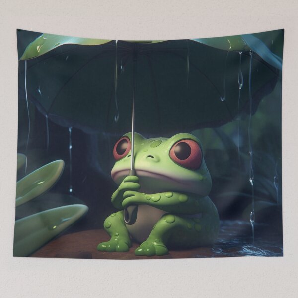 Item preview, Mister Frog's Rainy Evening designed and sold by ZenEverAI.