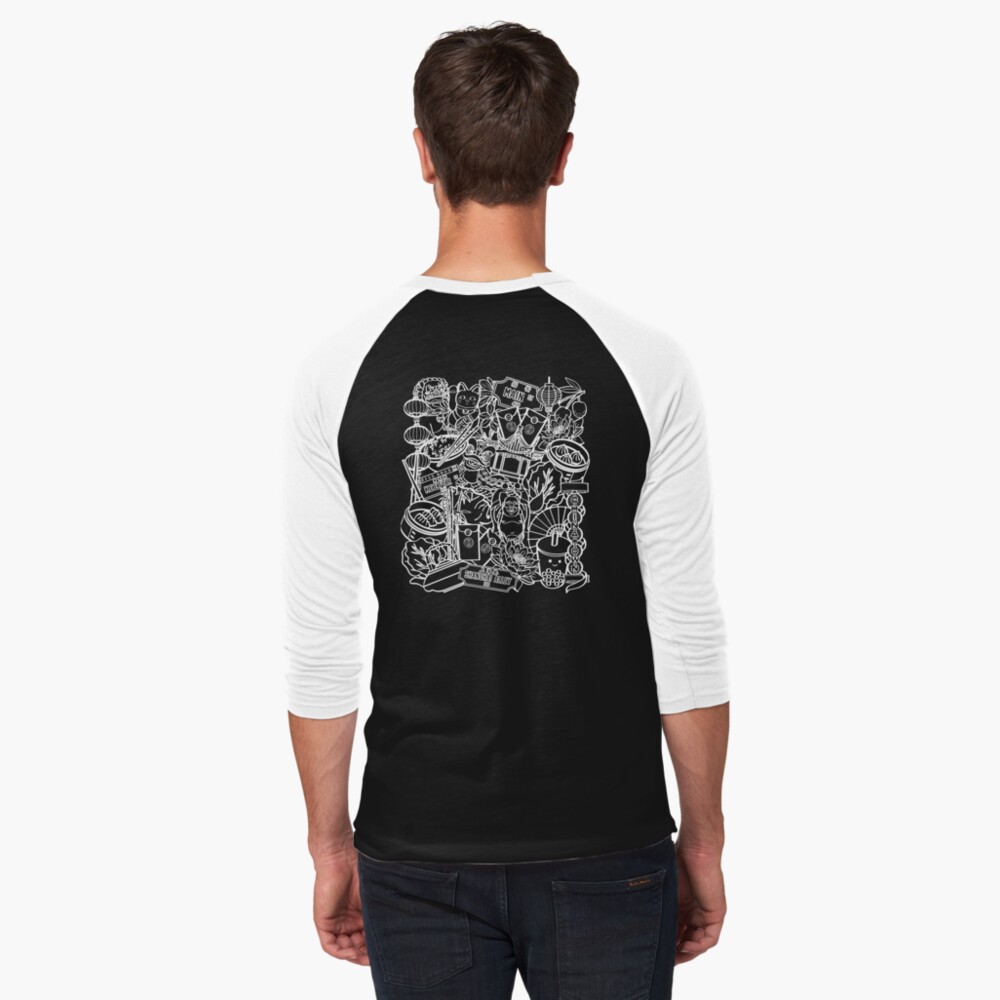 Item preview, Baseball ¾ Sleeve T-Shirt designed and sold by chuchucolouring.