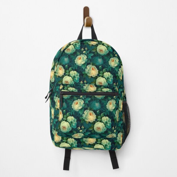 Item preview, Elegant Magnolia Flower Pattern: Floral Beauty on Green Background designed and sold by Arti_choke.