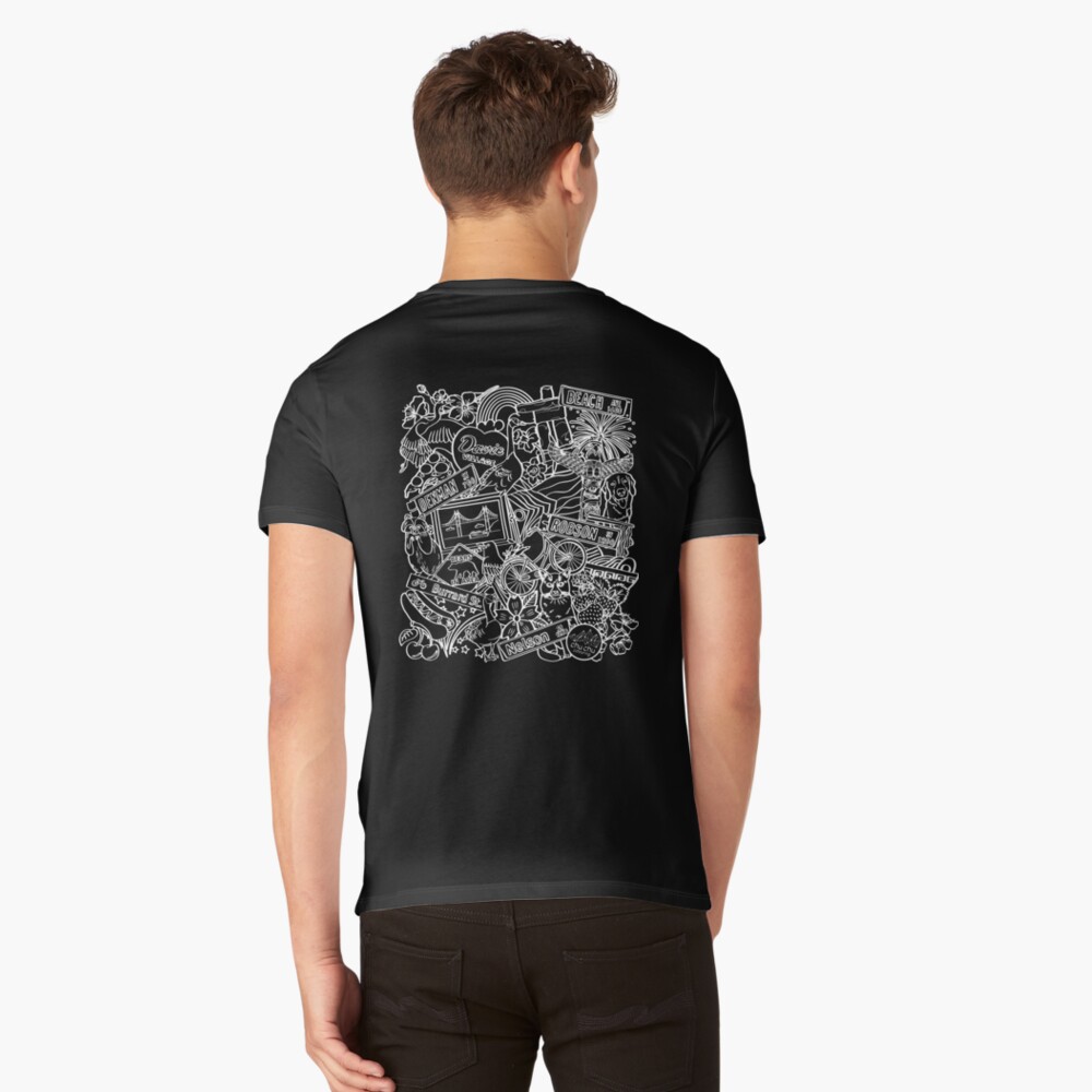 Item preview, V-Neck T-Shirt designed and sold by chuchucolouring.