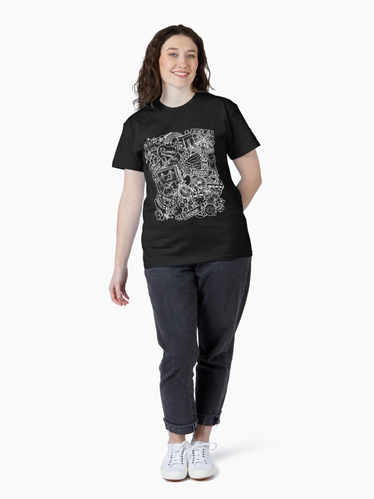 Thumbnail 4 of 7, Classic T-Shirt, West End Vancouver, BC | White Outline designed and sold by chuchucolouring.