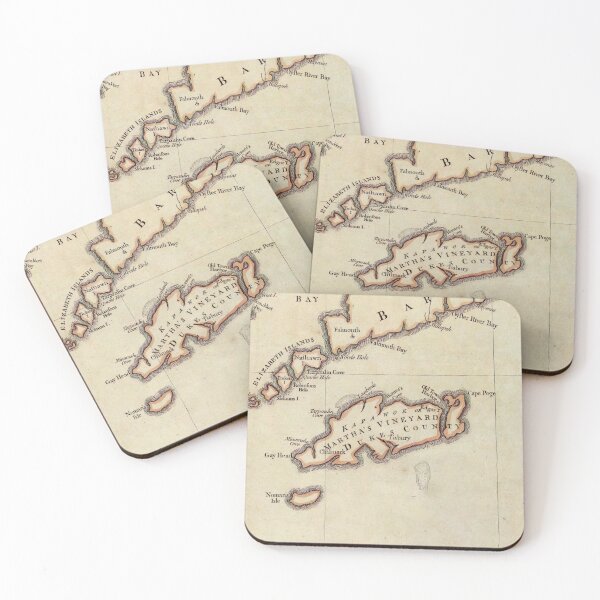 Item preview, Vintage Map of Marthas Vineyard (1776) designed and sold by BravuraMedia.