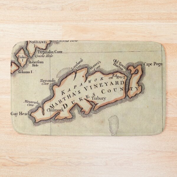 Item preview, Vintage Map of Marthas Vineyard (1776) designed and sold by BravuraMedia.