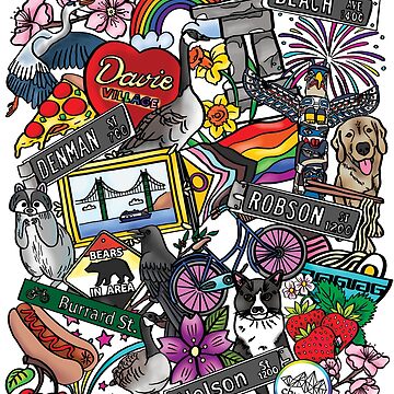 Artwork thumbnail, West End Vancouver, BC | Colour by chuchucolouring