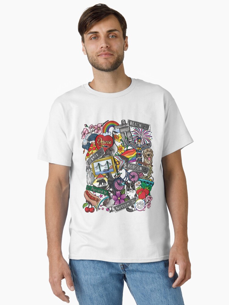 Thumbnail 1 of 7, Classic T-Shirt, West End Vancouver, BC | Colour designed and sold by chuchucolouring.