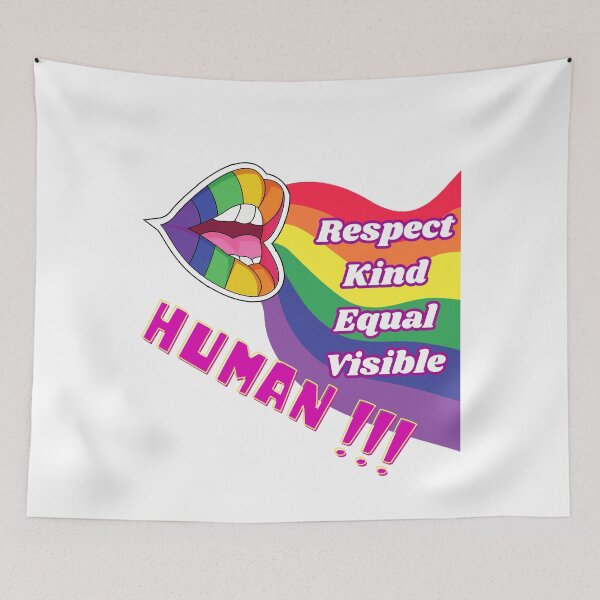 Item preview, Human Must Be Respect-Kind-Equal And Visible, LGBTQIA Pride designed and sold by ShopULove.