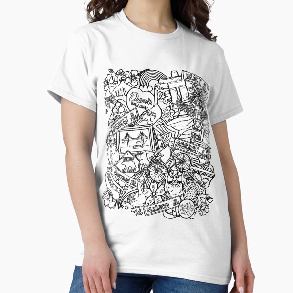 West End Vancouver, BC | Black Outline Classic T-Shirt