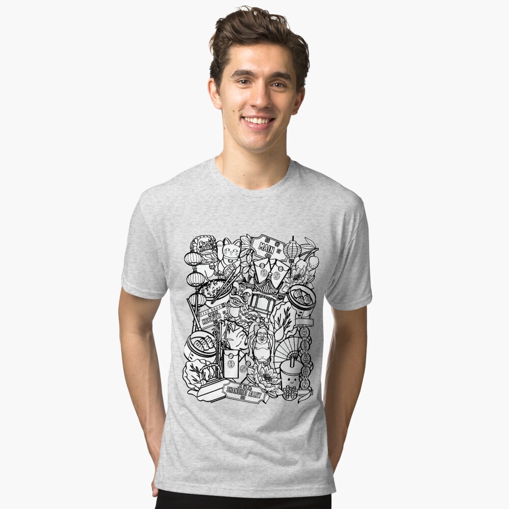 Item preview, Tri-blend T-Shirt designed and sold by chuchucolouring.