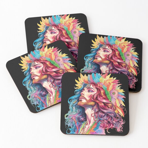 Item preview, Drag Queen Jesus - Faces of Pride - Pride Month LGBTQ Feminism Trans Drag Support Ally - Music Festival Original Artwork designed and sold by VenusInShade.