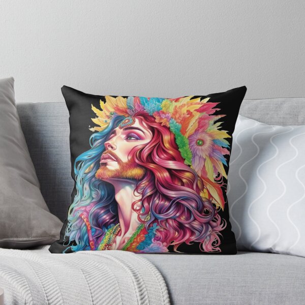 Item preview, Drag Queen Jesus - Faces of Pride - Pride Month LGBTQ Feminism Trans Drag Support Ally - Music Festival Original Artwork designed and sold by VenusInShade.