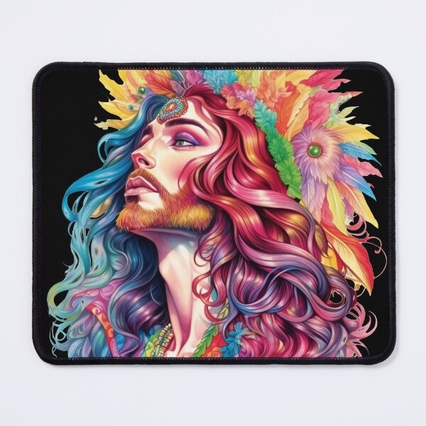 Item preview, Drag Queen Jesus - Faces of Pride - Pride Month LGBTQ Feminism Trans Drag Support Ally - Music Festival Original Artwork designed and sold by VenusInShade.