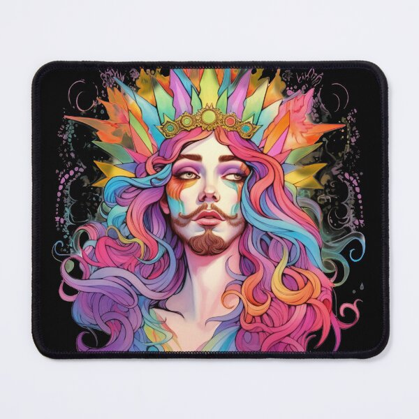 Item preview, Drag Queen Jesus - Faces of Pride - Pride Month LGBTQ Feminism Trans Drag Support Ally - Music Festival Original Artwork designed and sold by VenusInShade.