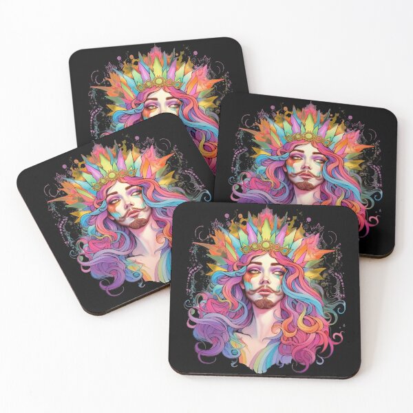 Item preview, Drag Queen Jesus - Faces of Pride - Pride Month LGBTQ Feminism Trans Drag Support Ally - Music Festival Original Artwork designed and sold by VenusInShade.