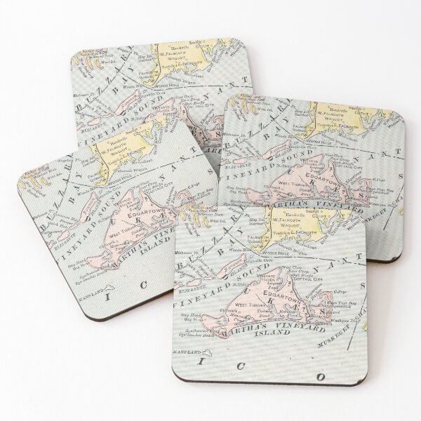 Item preview, Vintage Map of Marthas Vineyard (1901) designed and sold by BravuraMedia.
