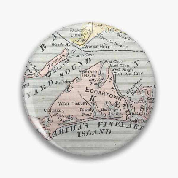 Item preview, Vintage Map of Marthas Vineyard (1901) designed and sold by BravuraMedia.