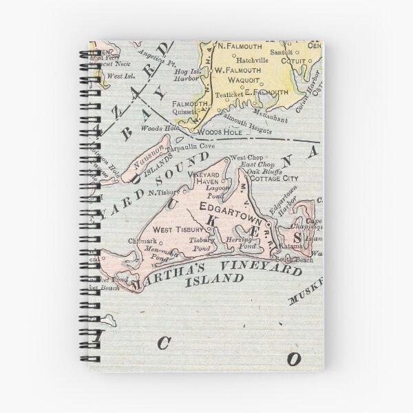 Item preview, Vintage Map of Marthas Vineyard (1901) designed and sold by BravuraMedia.