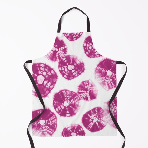 Item preview, Shibori Kumo tie dye pink fuchsia dots over white designed and sold by marufemia.